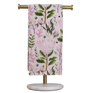 Secret Garden Hand Towel   White/Pink   20x28